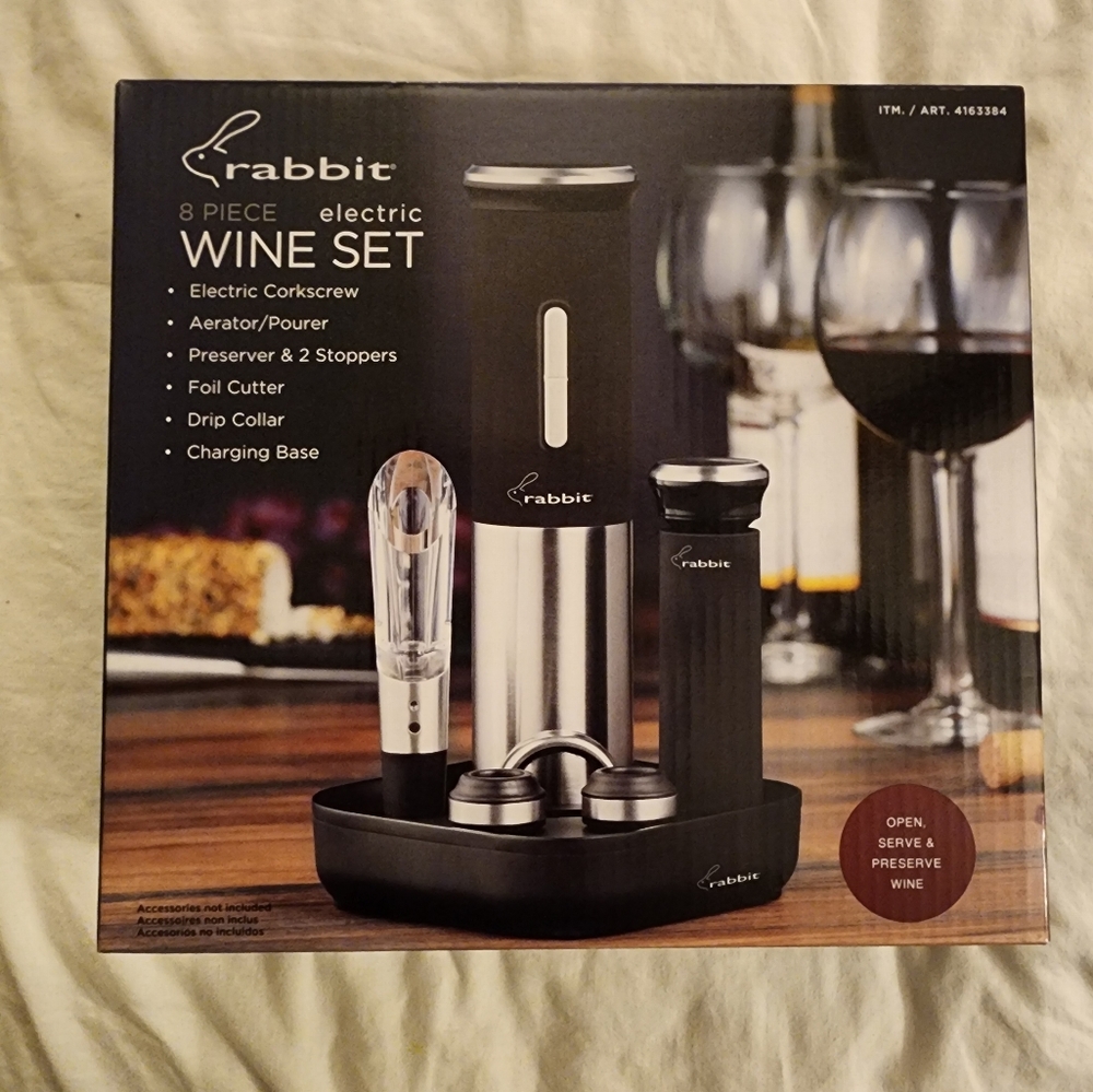 Electric Wine Opener 8 Piece Set